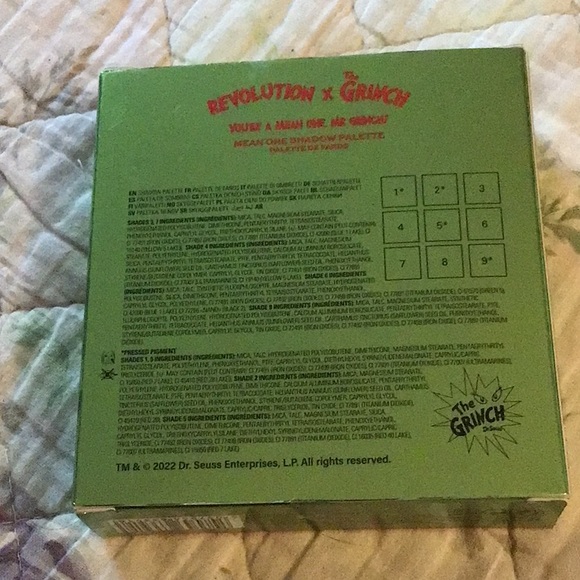 New The Grinch Limited You’re A Mean One Eyeshadow Palette with fluffy cover - Picture 3 of 3